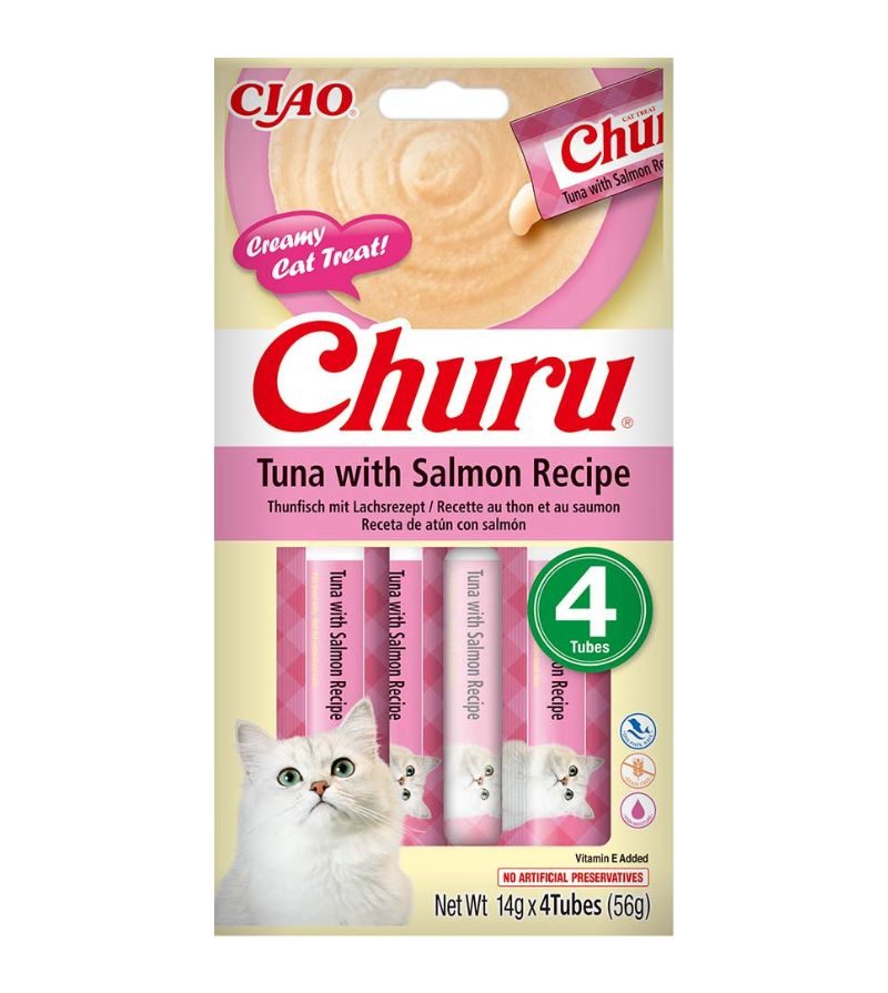 CHURU – Snack Cremoso Con Tonno E Salmone – 4Pz