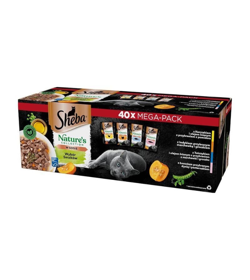 SHEBA – Nature’S Collection Selezione Assortita In Salsa – 40X85Gr