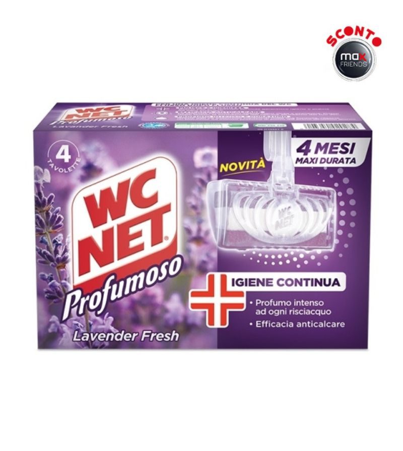 WC NET – Tavoletta Profumoso Lavander – 4Pz