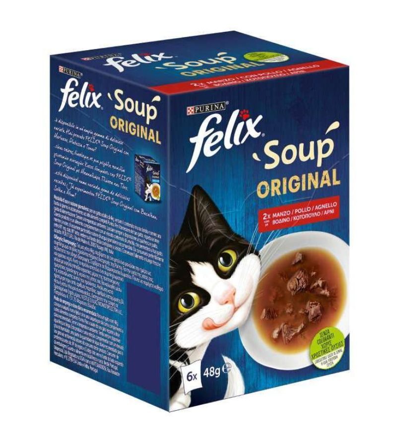 FELIX – Soup Time Multipack Selezioni Deliziose Manzo. Pollo E Agnello – 6X48Gr
