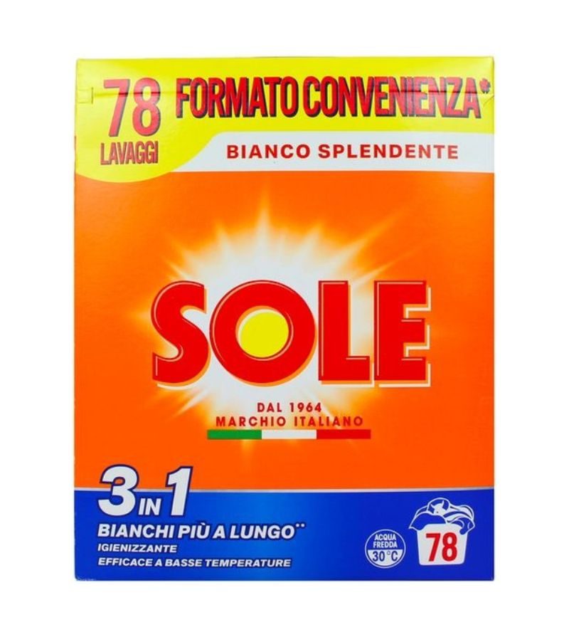 SOLE – Detersivo Lavatrice In Polvere – 78 Misurini