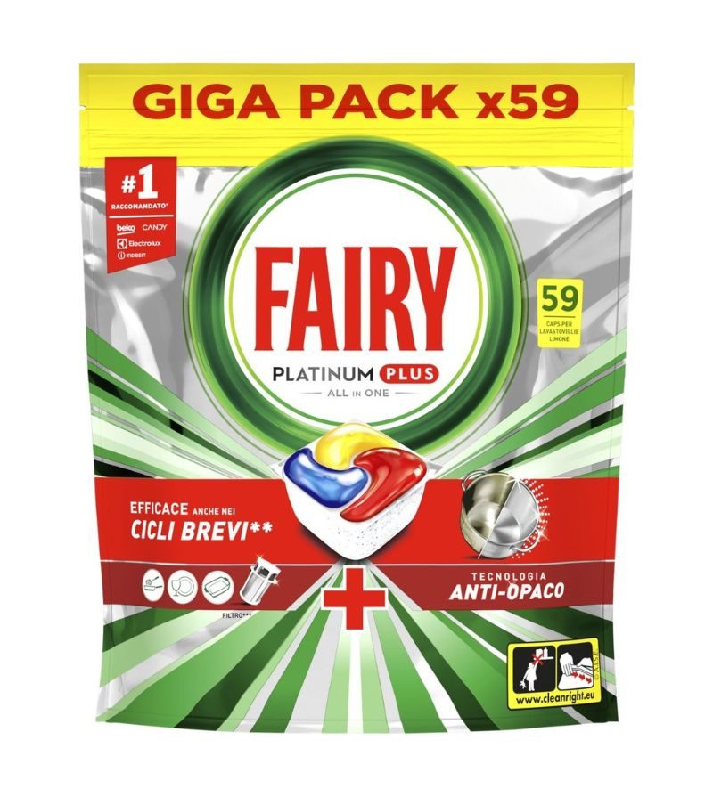 FAIRY – Platinum Plus Caps Yellow – 59Pz