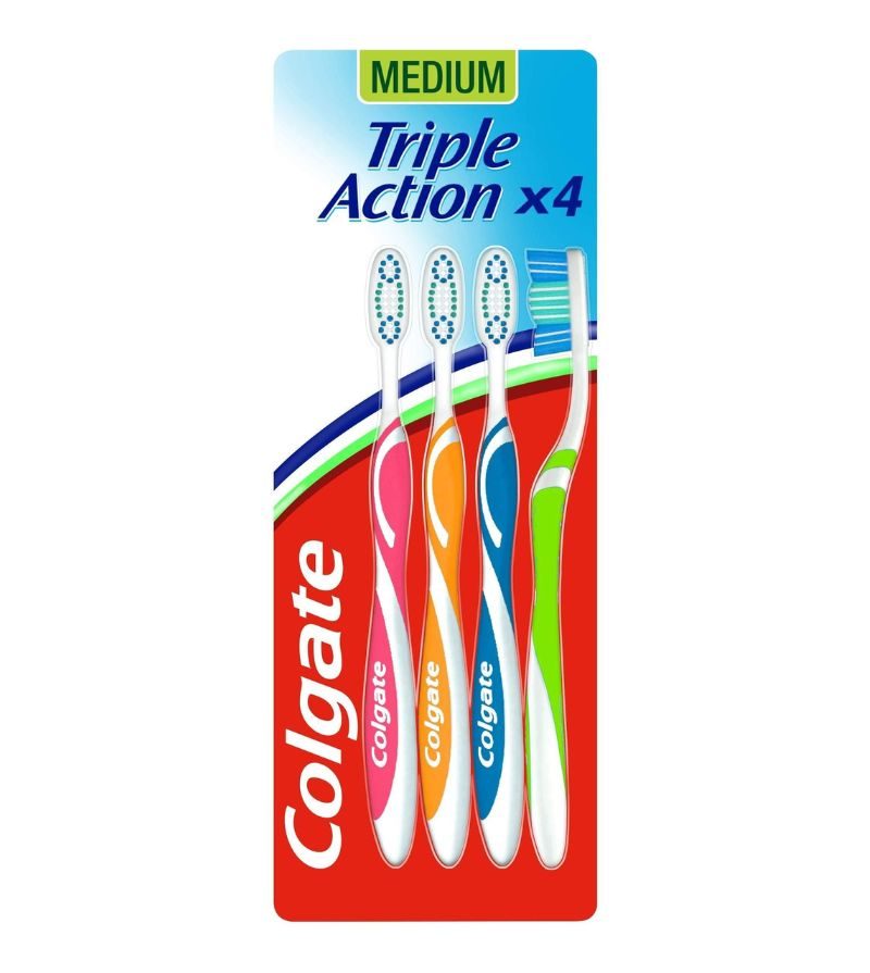 COLGATE – Spazzolino Triple Action Medio – 4Pz