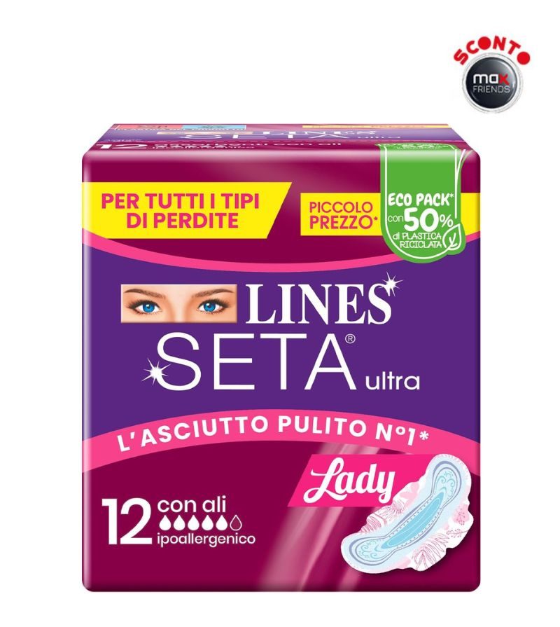 LINES SETA ULTRA – Assorbenti Con Ali Lady – 12Pz