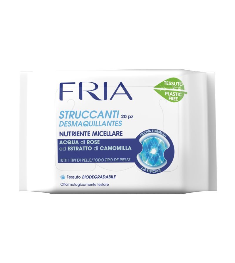FRIA – Salviettine Struccanti Acqua Micellare Classica – 20Pz