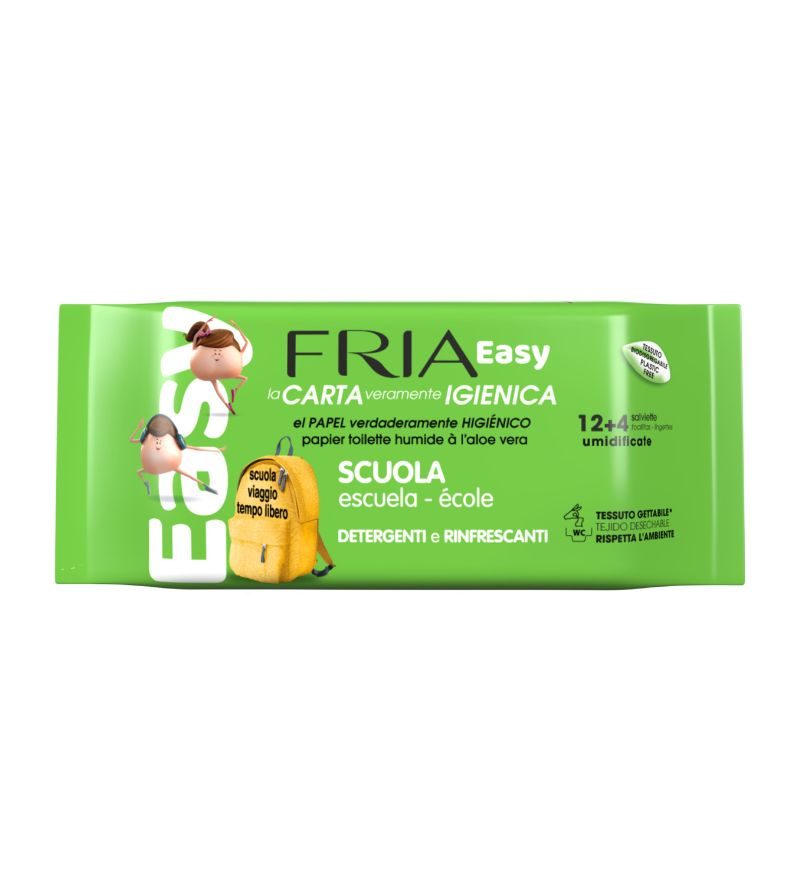 FRIA – Salviettine Carta Igienica Scuola – 12+4Pz