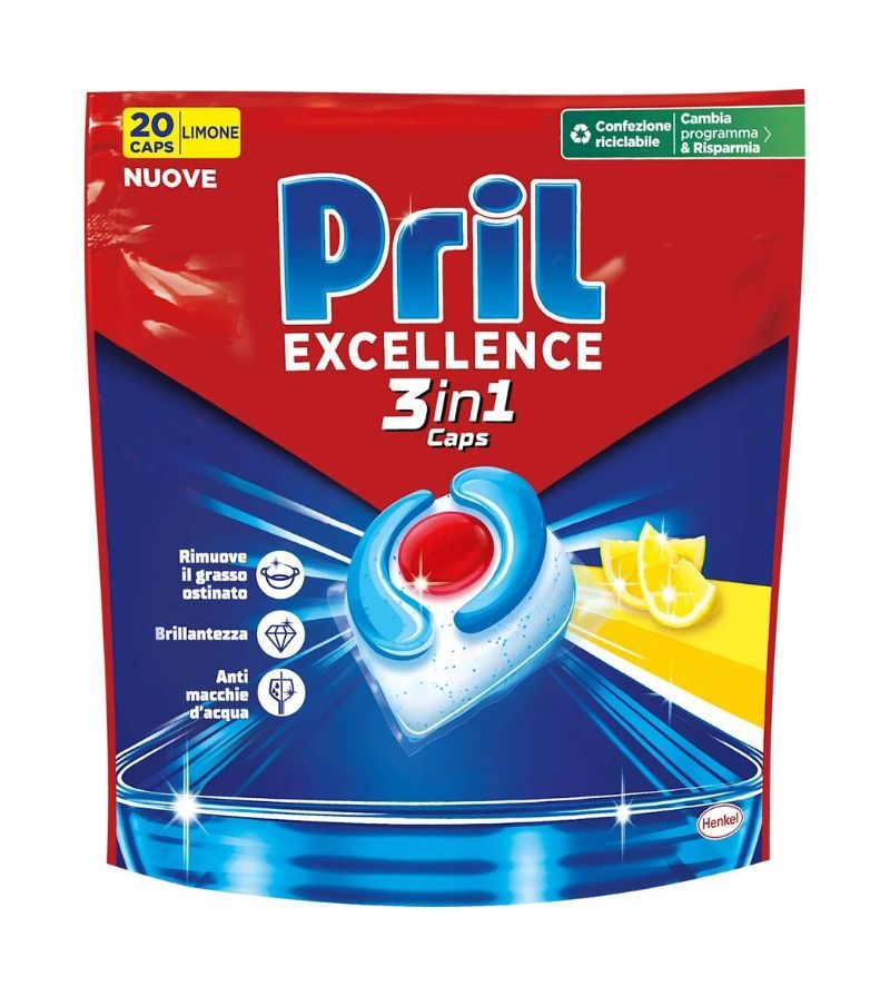PRIL – Excellence 3 In 1 Lemon – 20 Caps