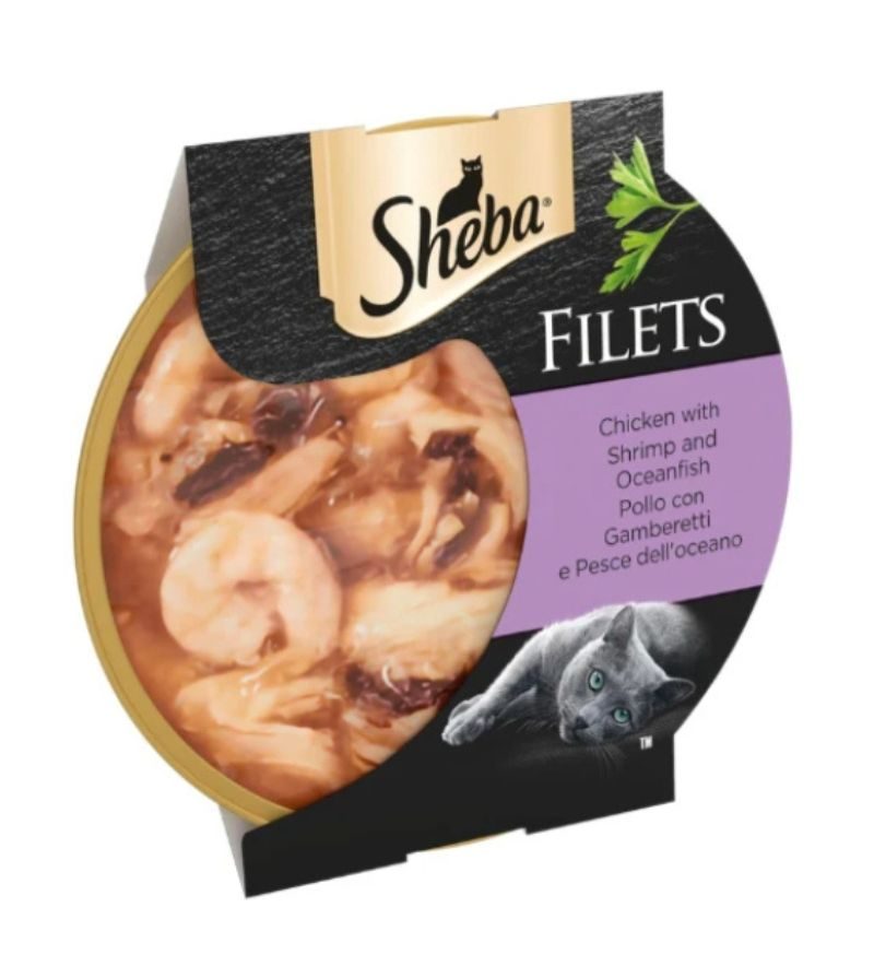 SHEBA – Filets Pollo, Gamberetti E Pesce – 60 Gr